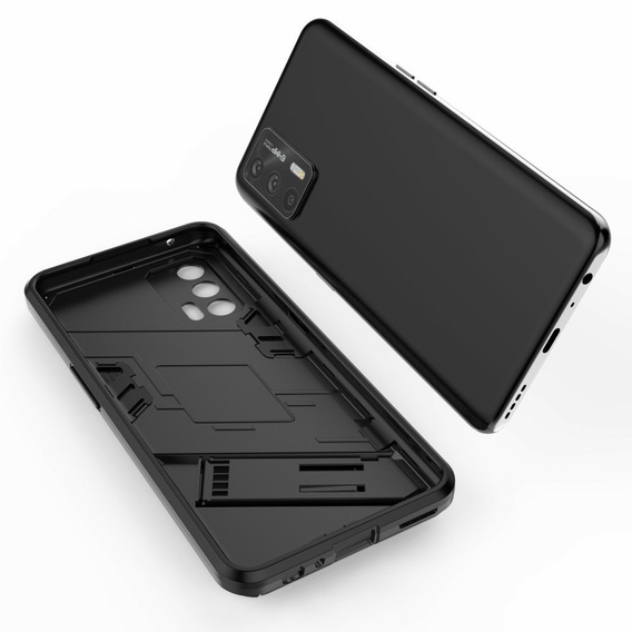 Чехол для Realme GT 5G, Military kickstand, чёрный