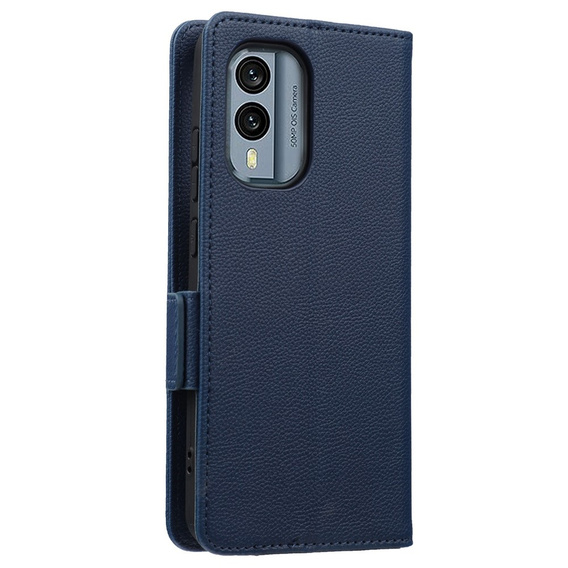 Откидной чехол для Nokia X30 5G, Wallet Litchi Magnet Case, темно-синий