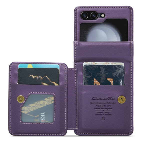 CASE фліп-чохол для Samsung Galaxy Z Flip5 5G, Litchi Wallet, фіолетовий