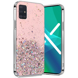 Чехол до Samsung Galaxy A71 5G, Glittery, розовый