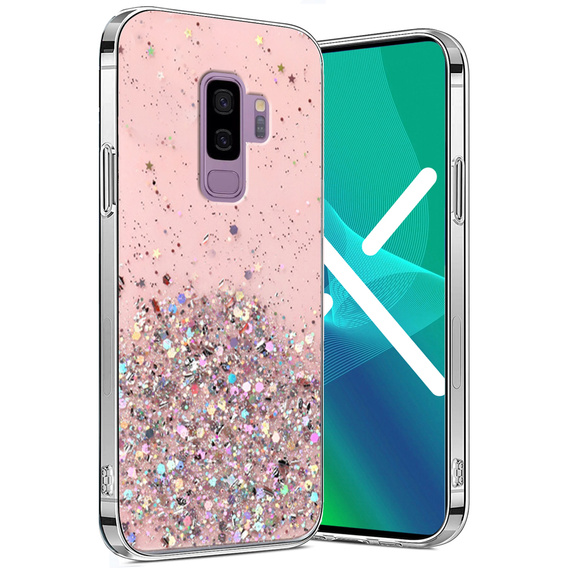 Чехол до Samsung Galaxy S9+ Plus, Glittery, розовый