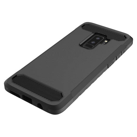 Чехол для Samsung Galaxy S9+ Plus Hybrid Armor Carbon Cover черный