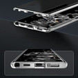 Чехол для Samsung Galaxy S23, Magnetic Dual Glass, серебряный