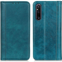 Чехол до Sony Xperia 1 V, Wallet Litchi Leather, зелёный