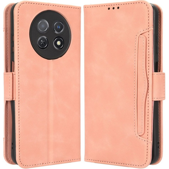 Откидной чехол для Huawei Nova Y91 4G, Card Slot, розовый