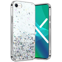 Чехол до iPhone 7/8/SE 2020/SE 2022, Glittery, прозрачный