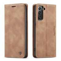 Чохол-сумка для Samsung Galaxy S21 FE, Leather Wallet Case, коричневий