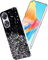 Чoхол до Oppo A78 5G, Glittery, чорний