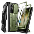 Чехол для Samsung Galaxy S24 Ultra, Tongate MECH Series Clip, зелёный