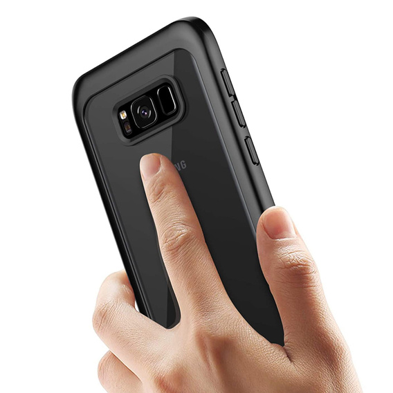 Чoхол Shockproof до Samsung Galaxy S8+ Plus, із захисним екраном, чорний