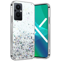 Чехол до Oppo Reno7 Lite 5G, Glittery, прозрачный