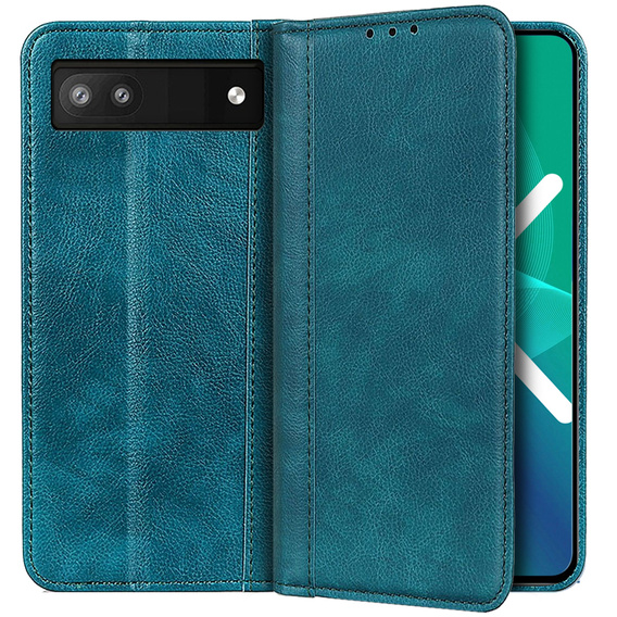 Чoхол до Google Pixel 7a, Wallet Litchi Leather, зелений