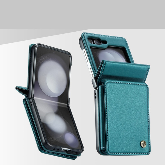 CASE фліп-чохол для Samsung Galaxy Z Flip5 5G, Litchi Wallet, зелений