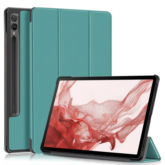 Чохол для Samsung Galaxy Tab S9 Plus, Smartcase з місцем для стилуса, зелений