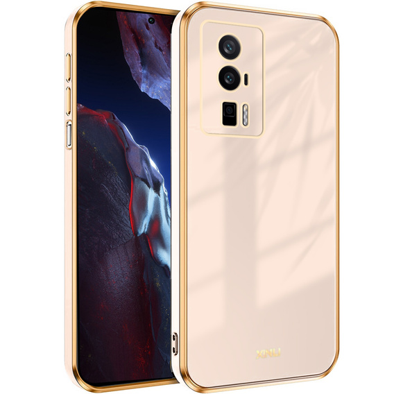 Чохол для Poco F5 Pro 5G, Glamour CamShield, рожевий