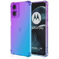 Чехол для Motorola Moto G24 / G24 Power / G04, Gradient Dropproof, Фиолетовый / синий