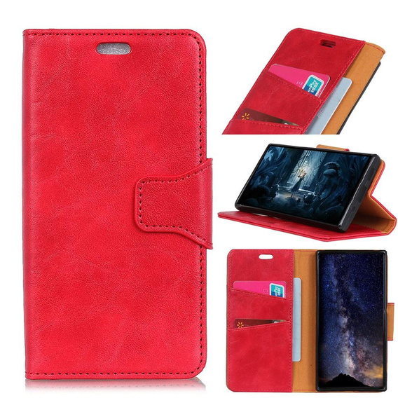 Откидной чехол для Huawei P30 Pro, Split Leather Wallet, красный