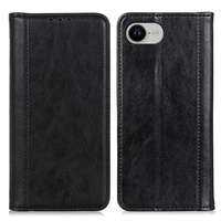 Чехол до Iphone 16E, Wallet Litchi Leather, чёрный