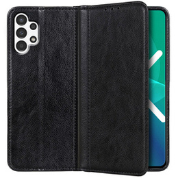 Чехол до Samsung Galaxy A32 5G, Wallet Litchi Leather, чёрный
