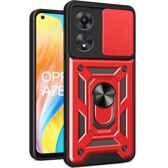 Чехол NOX Camera Slide Oppo A78 4G, CamShield Slide, красный