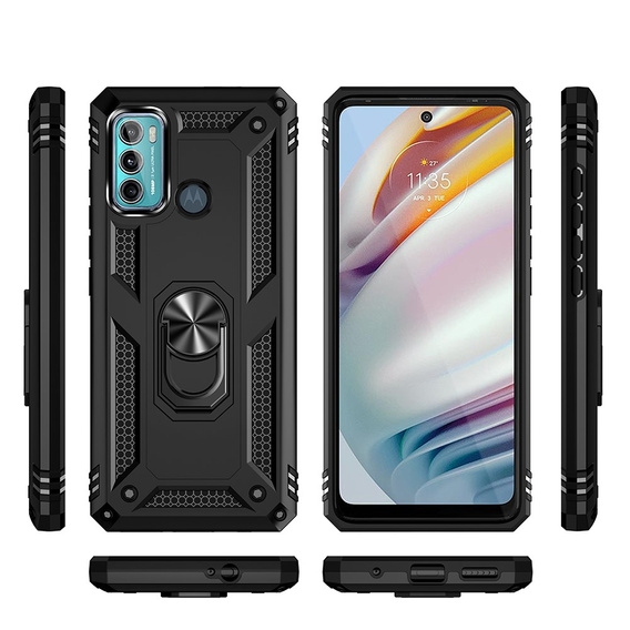 Броньований Чoхол до Motorola Moto G60, Nox Case Ring, чорний