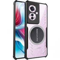 Чехол для Oppo Reno 11F 5G, с магнитной пластиной, прозрачный / черный