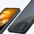 Чехол для ASUS ROG Phone 8 Pro, Fusion Hybrid, с защитой камеры, матовый / чёрный