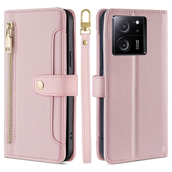 Чохол-книжка для Xiaomi 13T / 13T Pro / Redmi K60 Ultra Wallet Zipper Pocket, Wallet Zipper Pocket, рожевий