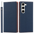 Кожаный чехол для Samsung Galaxy S23 Plus, ERBORD Grain Leather, темно-синий