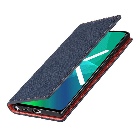 Кожаный чехол для Samsung Galaxy S20 FE, ERBORD Grain Leather, темно-синий