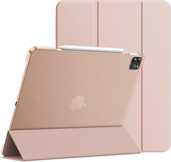 Чехол для iPad Pro 12.9 2022 / 2021 / 2020, Smart Pencil, с держателем стилуса, розовый