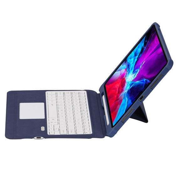 Чехол + клавиатура iPad Air 10.9 4 2020 / 5 2022, Pen Slot TouchPad, фиолетовый