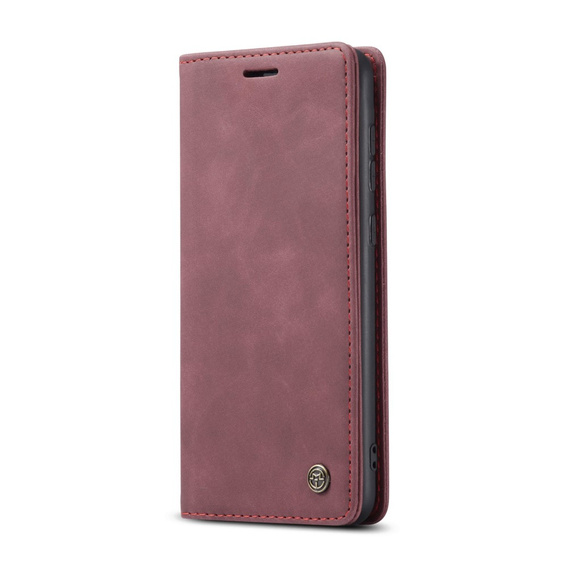 Чехол CASEME для Samsung Galaxy S21 FE, Leather Wallet Case, красный