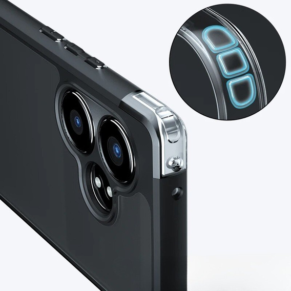 Чехол до Realme GT 6 / 6T, Fusion Hybrid, чёрный