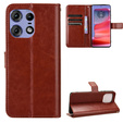 Футляр з клапаном для Motorola Edge 50 Pro, Crazy Horse Wallet, коричневий