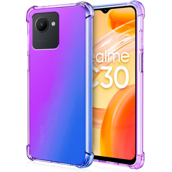 Чехол для Realme C30 / Narzo 50i Prime, Gradient Dropproof, Фиолетовый / синий