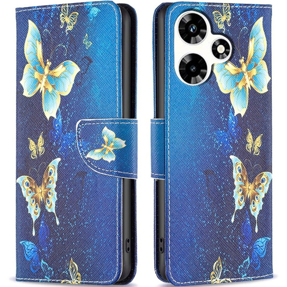 Чохол-книжка для Infinix Hot 30, Wallet, butterfly, м'яти