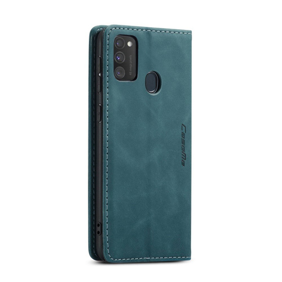 Чехол CASEME для Samsung Galaxy M21, Leather Wallet Case, синий