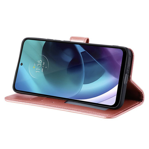 Откидной чехол для Motorola Moto G71 5G, Mandala, розовый