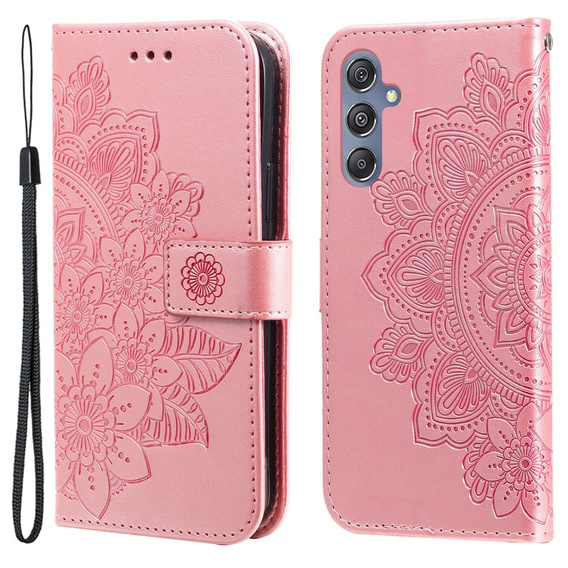 Откидной чехол для Samsung Galaxy M34 5G, Mandala Flower, розовый