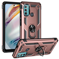 Броньований Чoхол до Motorola Moto G60, Nox Case Ring, рожевий rose gold