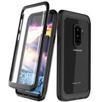 Чехол для Samsung Galaxy S9+ Plus, Shockproof, с пленкой, чёрный