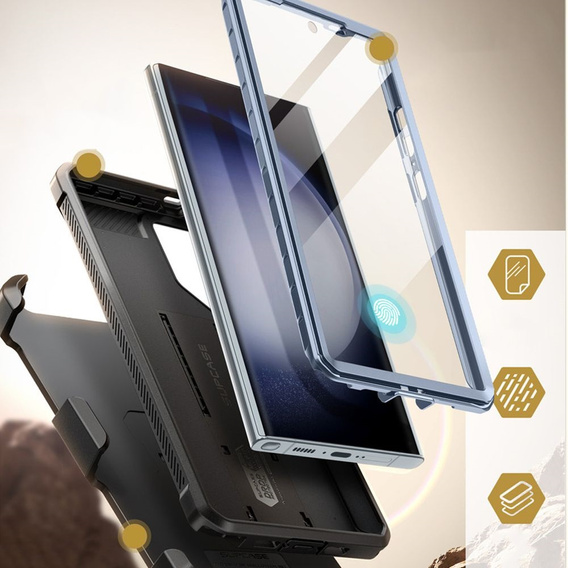 Чехол Supcase для Samsung Galaxy S24 Ultra, Unicorn Beetle Pro, чёрный(2х рамка)