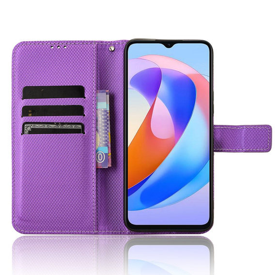 Откидной чехол для Honor Magic 6 Lite 5G, Wallet Smart Magnet, фиолетовый