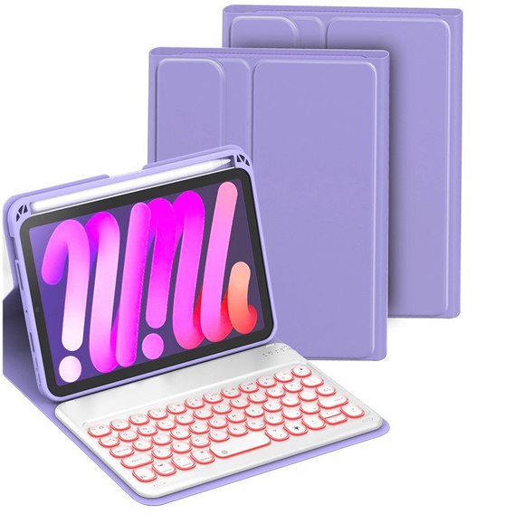 Чохол + клавіатура iPad mini 6 2021 8,3'', Magnetic Keyboard Pen Slot, фіолетовий