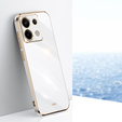 Чехол для Xiaomi Redmi Note 13 Pro 5G, Glamour CamShield, белый
