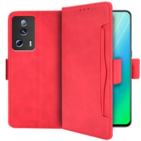 Футляр з клапаном для Xiaomi 13 Lite, Card Slot, червоний