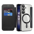 Откидной чехол для Samsung Galaxy S25+ Plus, RFID Wallet MagSafe CamShield, чёрный