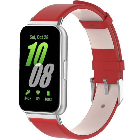 Кожаный ремешок для Samsung Galaxy Fit 3, красный