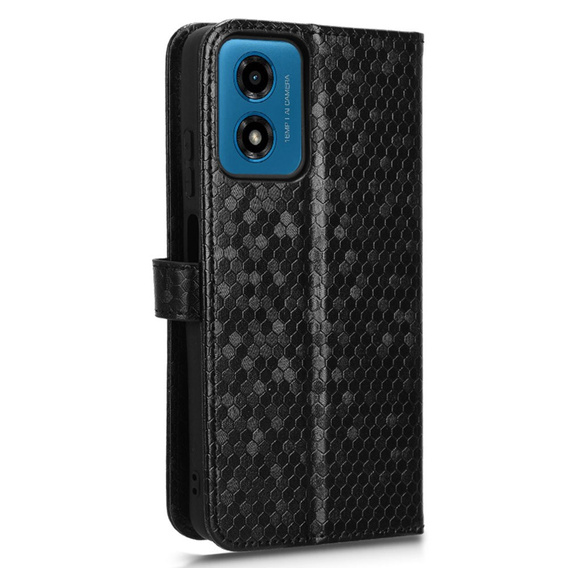 Флип-кейс для Motorola Moto G24 / G24 Power / G04, Wallet Rhombus, чёрный